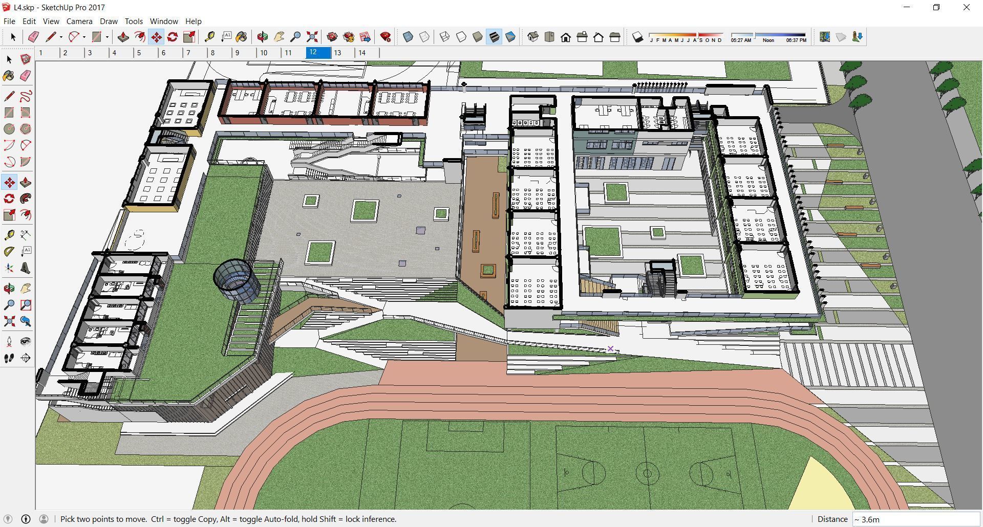 Sketchup School and University L4 3D model_5