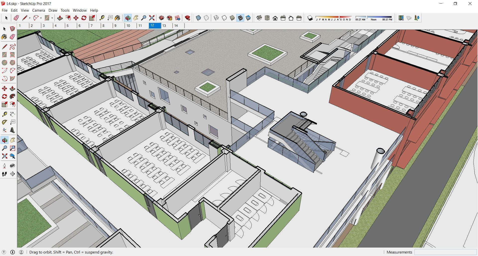 Sketchup School and University L4 3D model_7