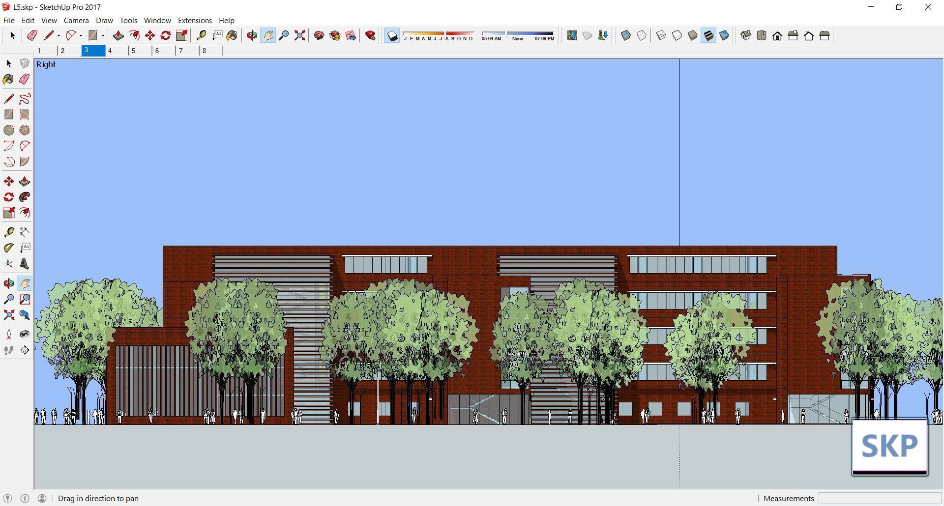 Sketchup School and University L5 3D model_2
