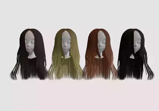 hairstyle in 4 colors