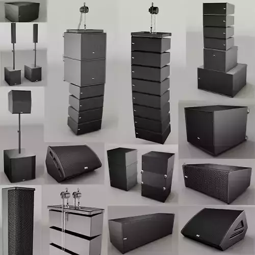 Acoustic systems and speakers 3D model
