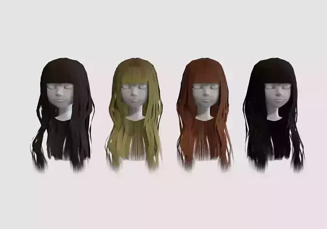 hairstyle in 4 colors