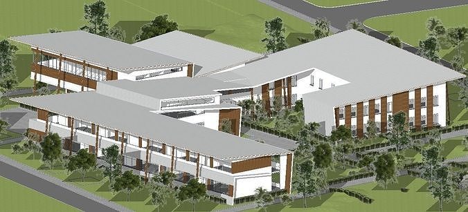 Sketchup School and University S2 3D model