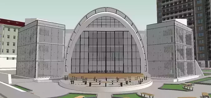 Sketchup School and University S3 3D model