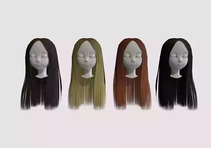 hairstyle in 4 colors