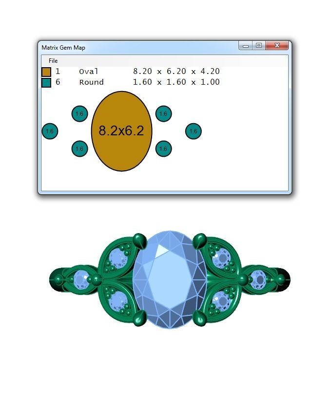 Ring165 diamond engagement ring gold 3D print model_6