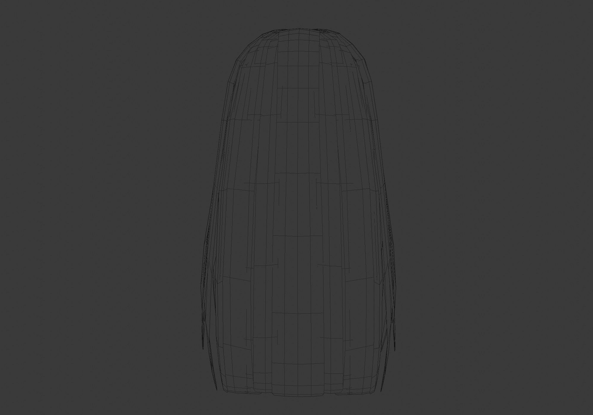 hairstyle in 4 colors Low-poly 3D model_9