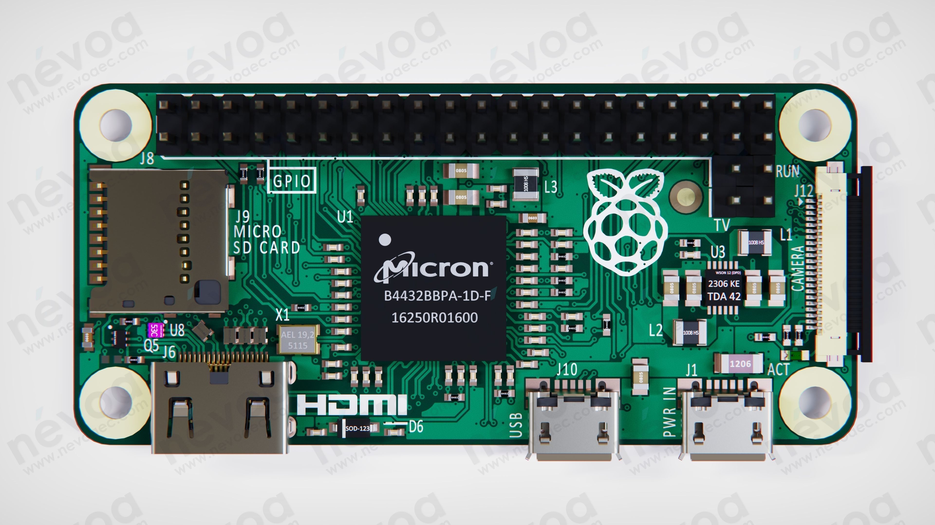 Single Board Raspberry Pi Zero Computer Single-board computers - Raspberry Pi Zero - Raspberry Pi 3D model ...