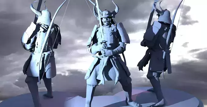 Horned Samurai Warrior Elden Ring inspired