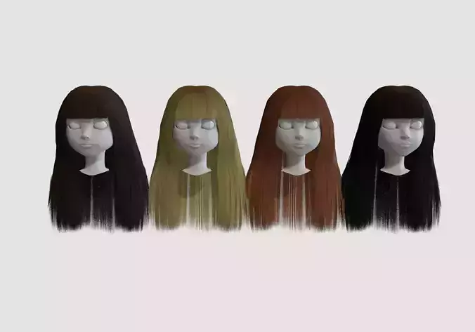 hairstyle in 4 colors