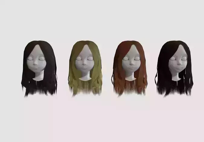 hairstyle in 4 colors