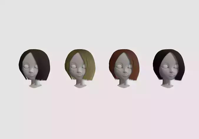 hairstyle in 4 colors