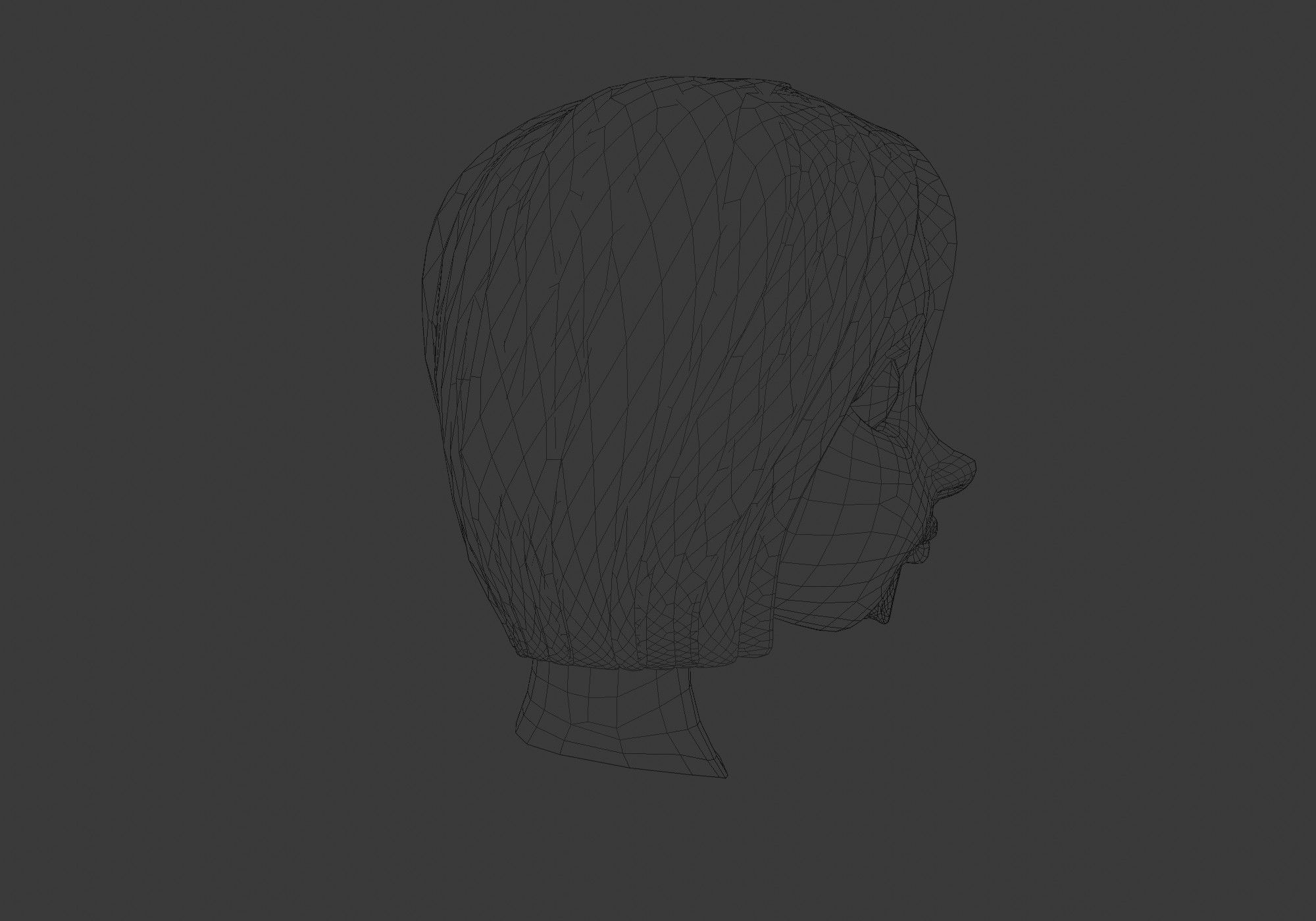 hairstyle in 4 colors 3D model_6