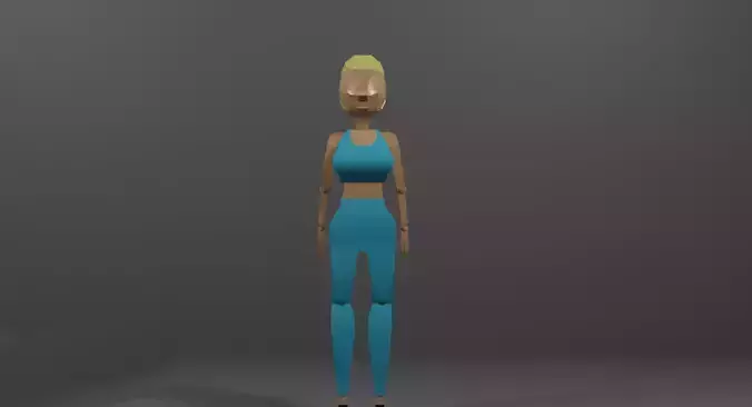 girl-animation woman in top and leggings