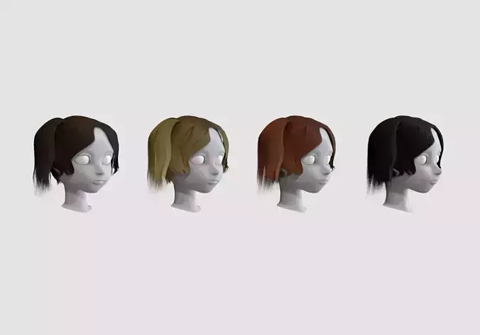 hairstyle in 4 colors