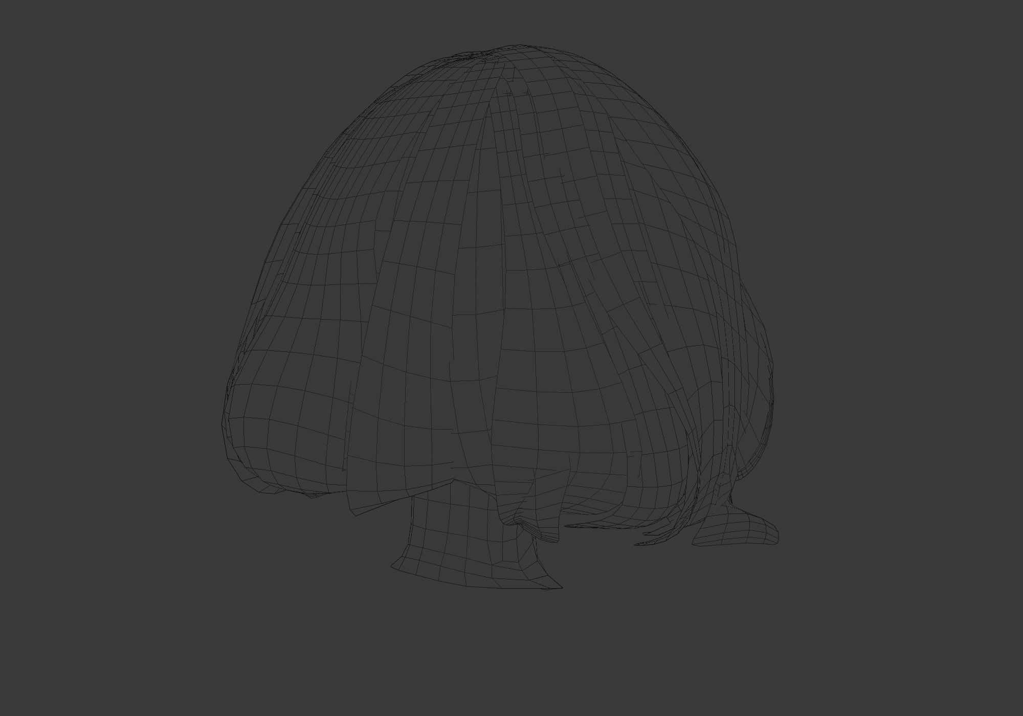 hairstyle in 4 colors 3D model_8