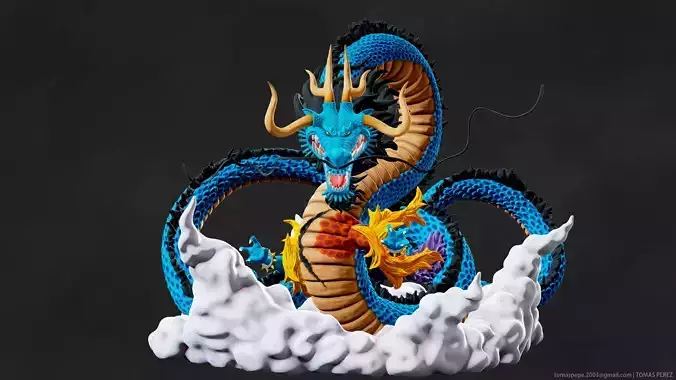 Kaido Dragon Figure 3D print model