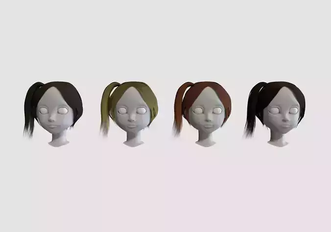 hairstyle in 4 colors
