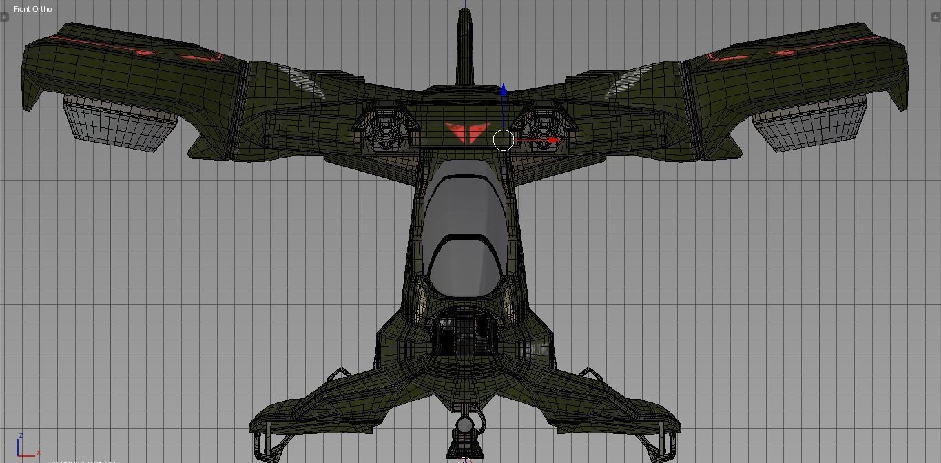 WARCRAFT JET Low-poly 3D model_3