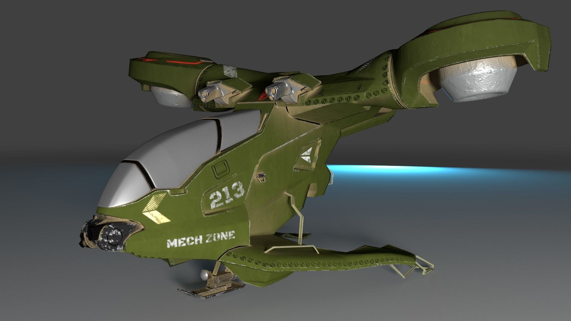 WARCRAFT JET Low-poly 3D model_2