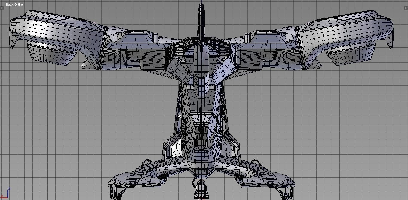 WARCRAFT JET Low-poly 3D model_11