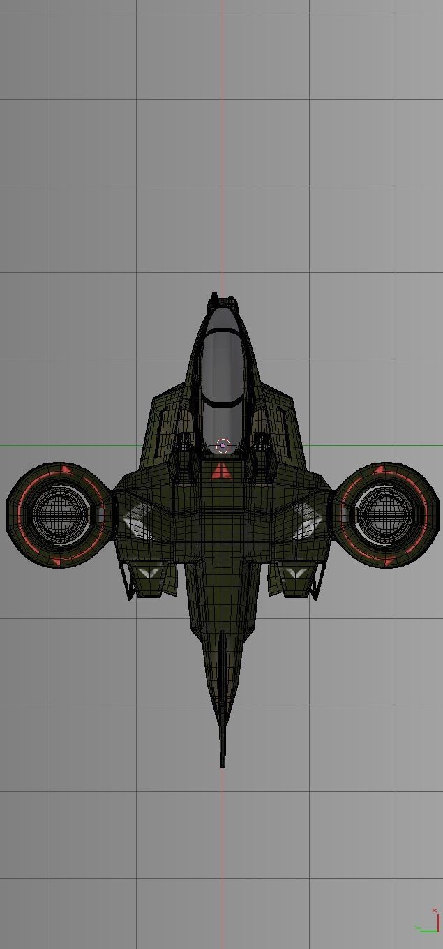 WARCRAFT JET Low-poly 3D model_7