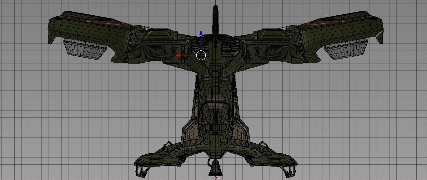 WARCRAFT JET Low-poly 3D model_6