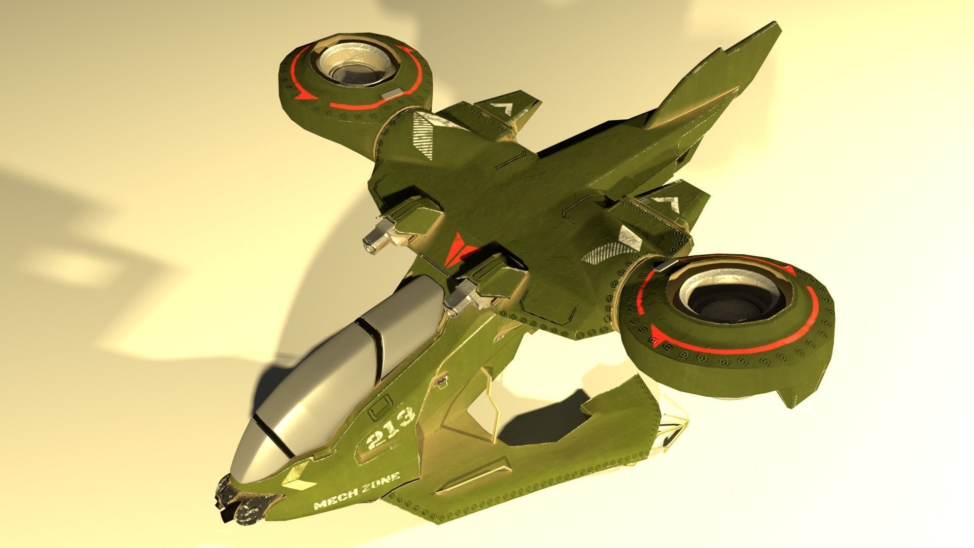 WARCRAFT JET Low-poly 3D model_1