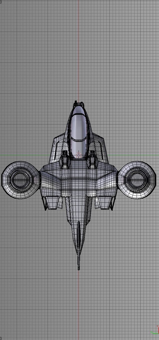 WARCRAFT JET Low-poly 3D model_12