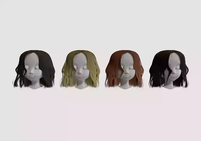 hairstyle in 4 colors
