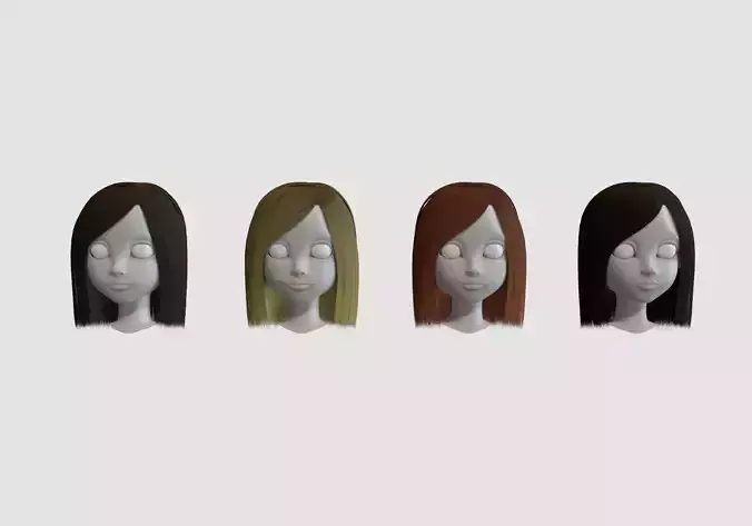 hairstyle in 4 colors
