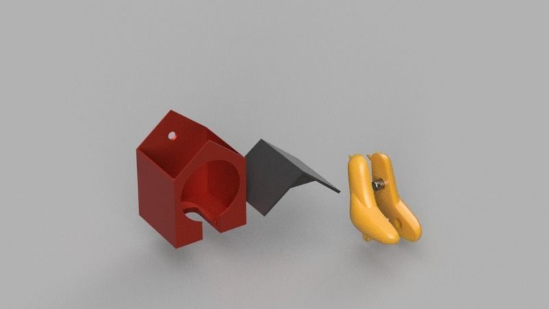 SIMPLE BIRDHOUSE KEY HOLDER Free 3D print model_5
