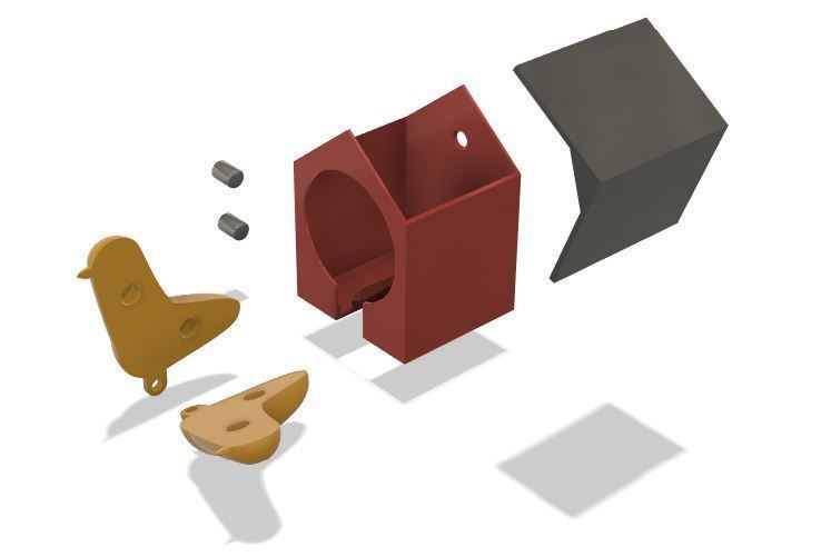 SIMPLE BIRDHOUSE KEY HOLDER Free 3D print model_2