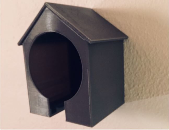 SIMPLE BIRDHOUSE KEY HOLDER Free 3D print model_7