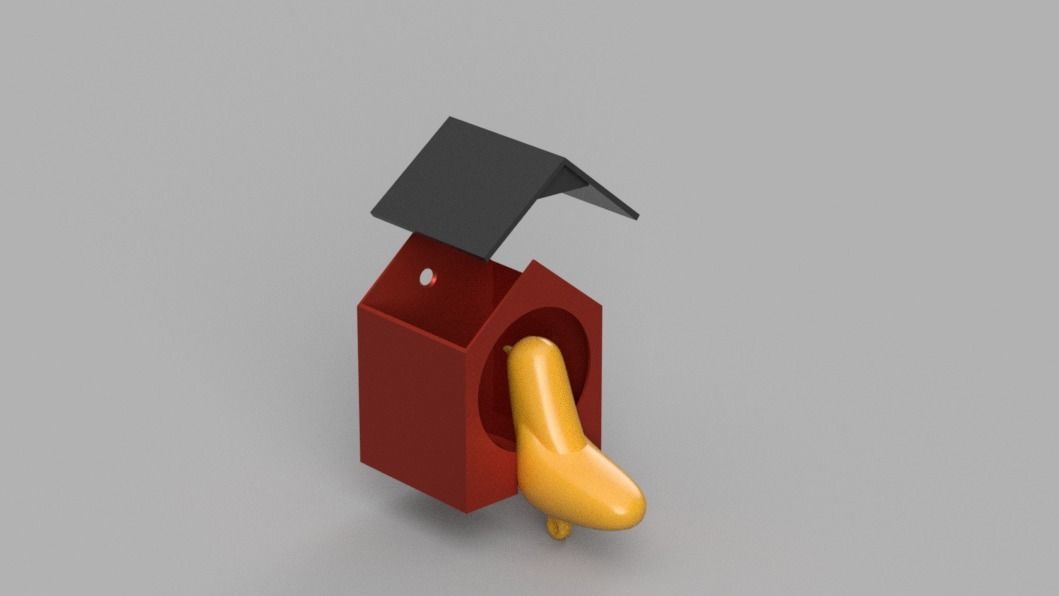SIMPLE BIRDHOUSE KEY HOLDER Free 3D print model_1