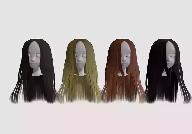 hairstyle in 4 colors