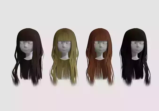 hairstyle in 4 colors