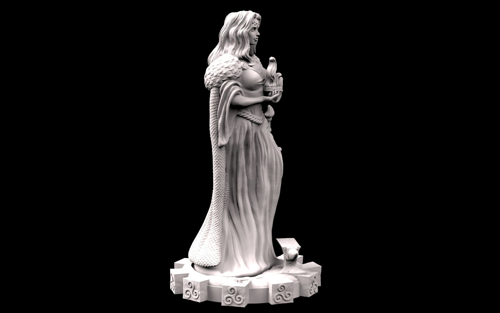Brigid Goddess 3D print model_4