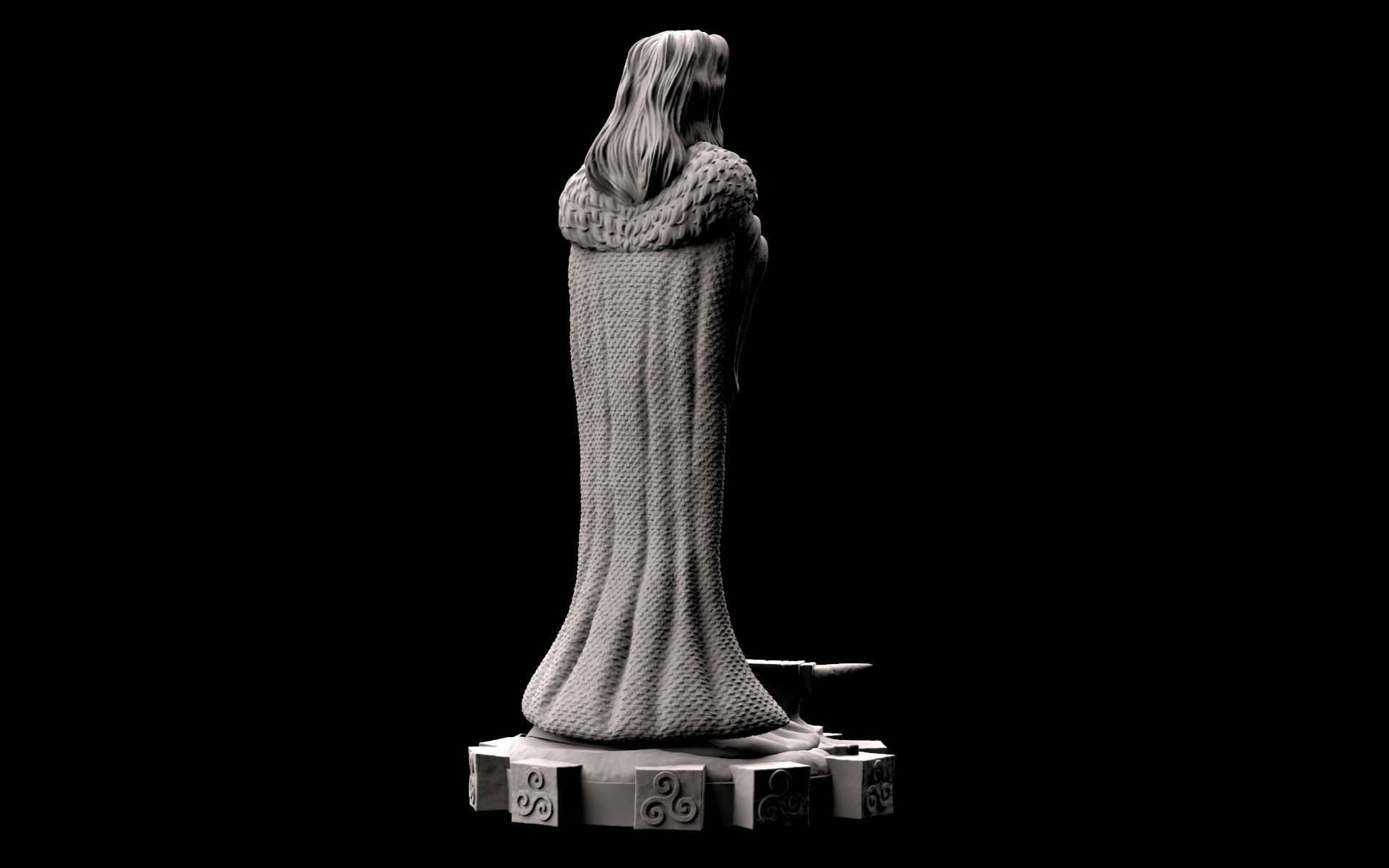 Brigid Goddess 3D print model_5