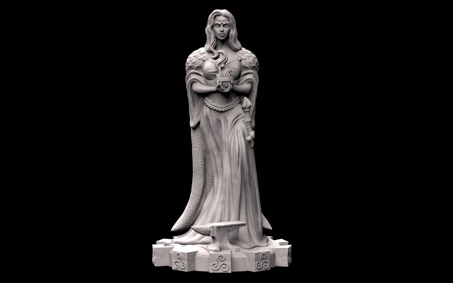 Brigid Goddess 3D print model_2
