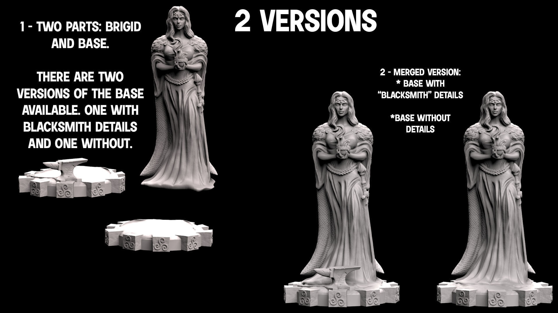 Brigid Goddess 3D print model_1