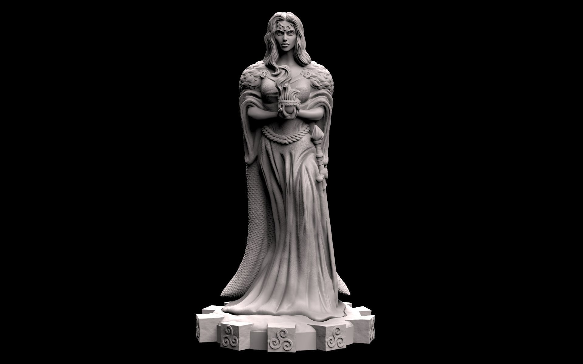 Brigid Goddess 3D print model_7