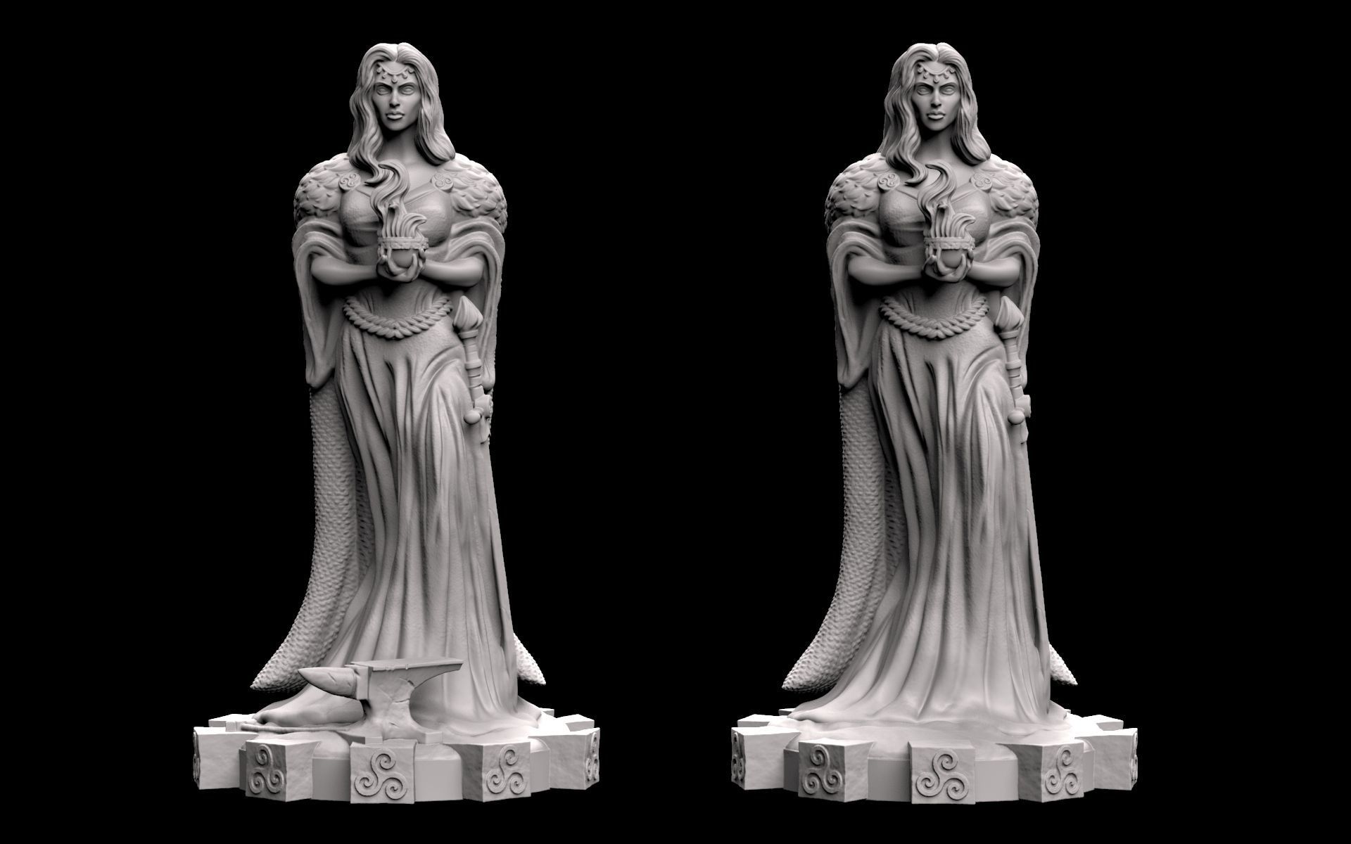 Brigid Goddess 3D print model_15