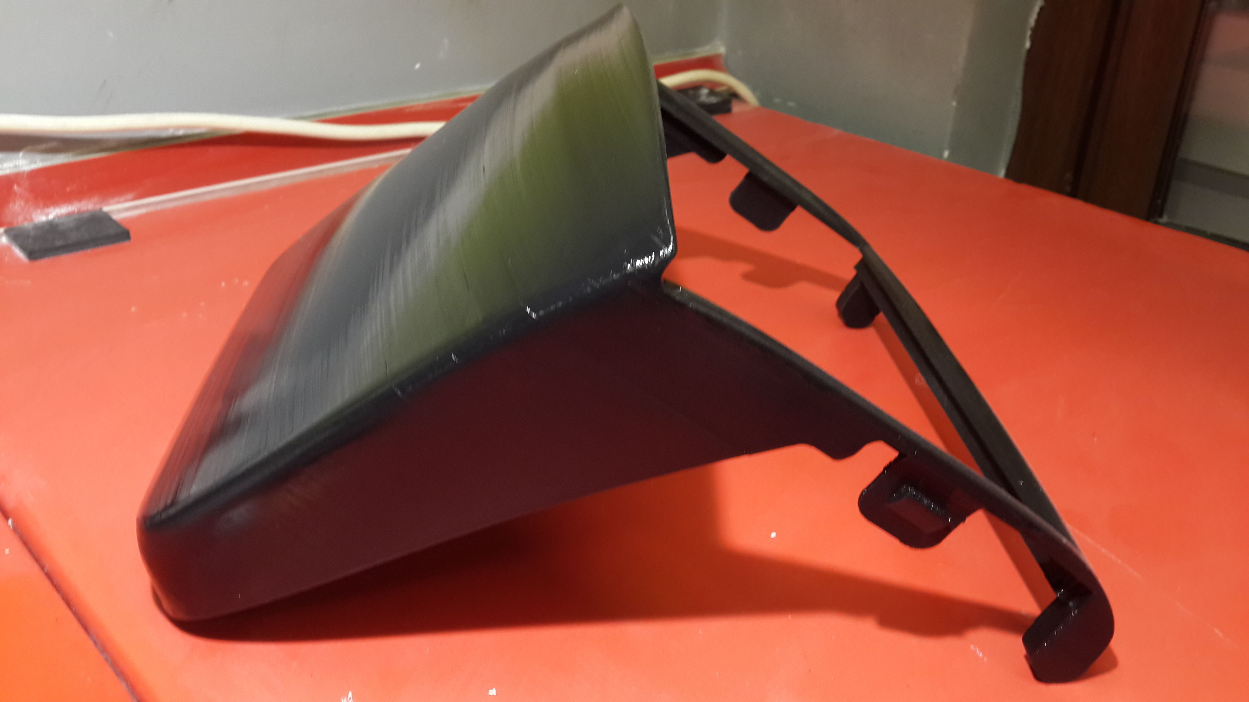 Subaru Impreza center pod housing for LCD screen 3D print model_9