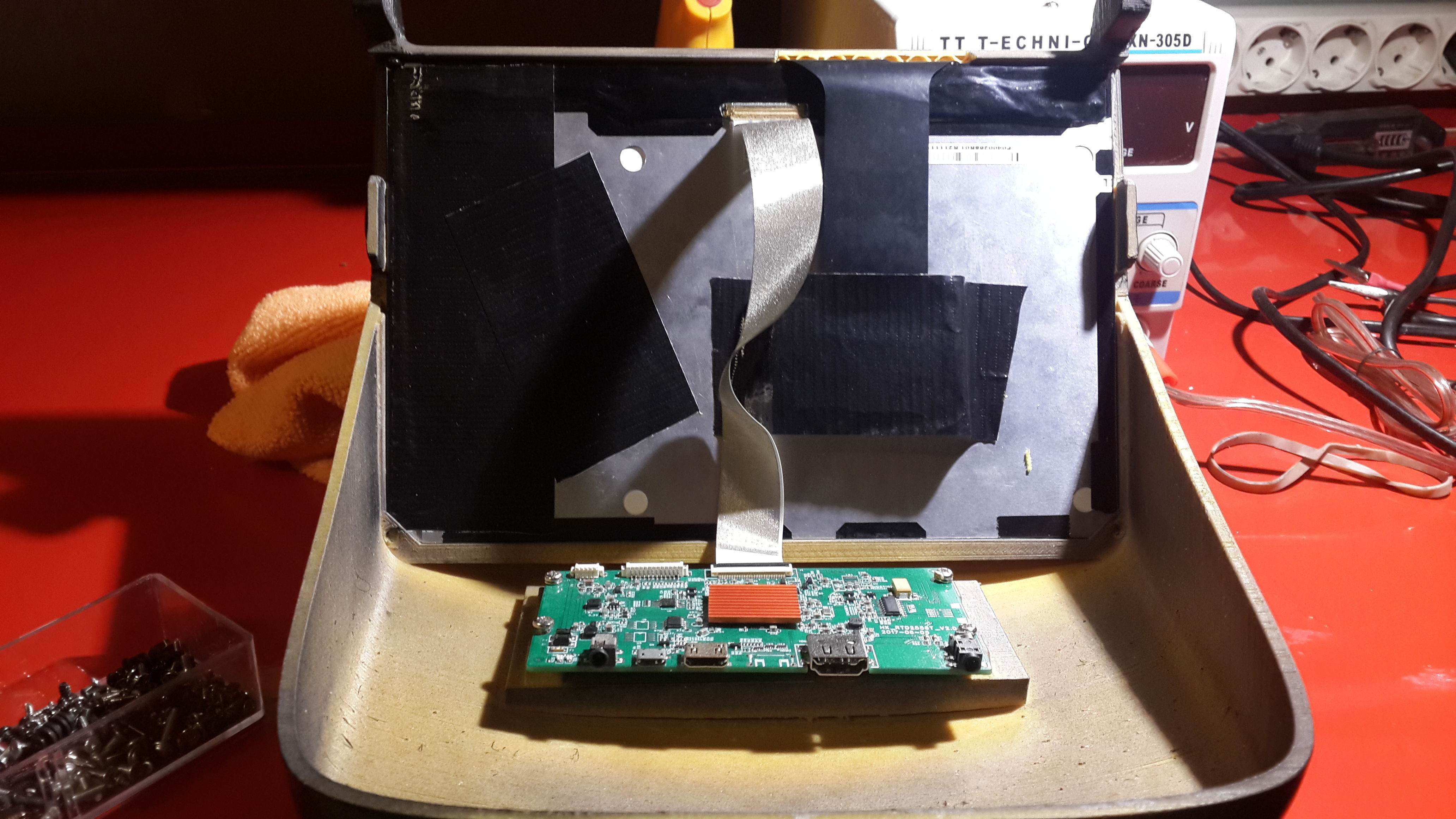 Subaru Impreza center pod housing for LCD screen 3D print model_15