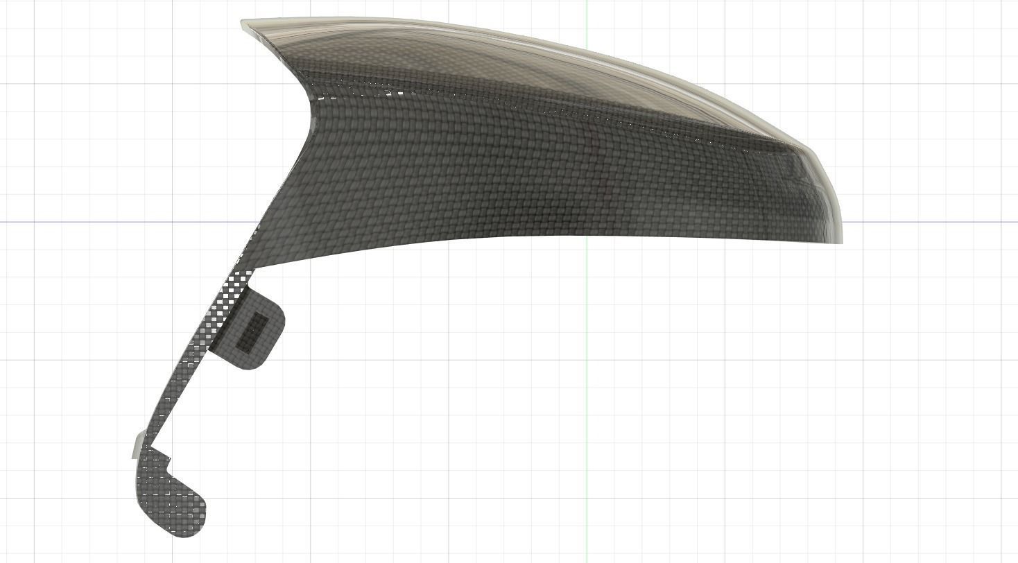 Subaru Impreza center pod housing for LCD screen 3D print model_6