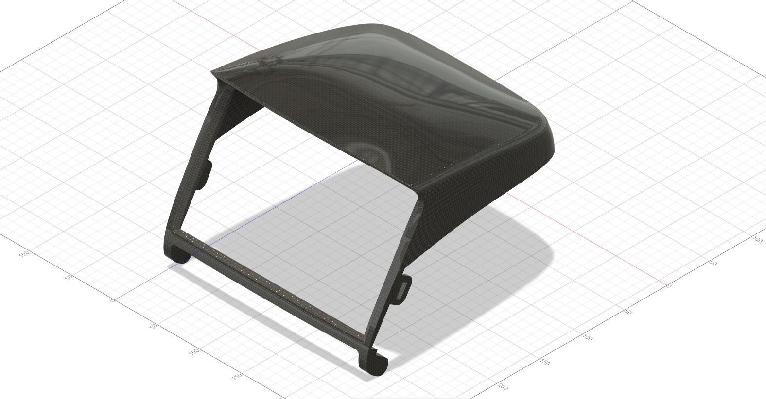 Subaru Impreza center pod housing for LCD screen 3D print model_2