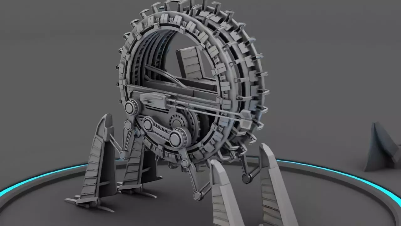 GRIEVOUS VEHICLE  rigged animated 3D model_0