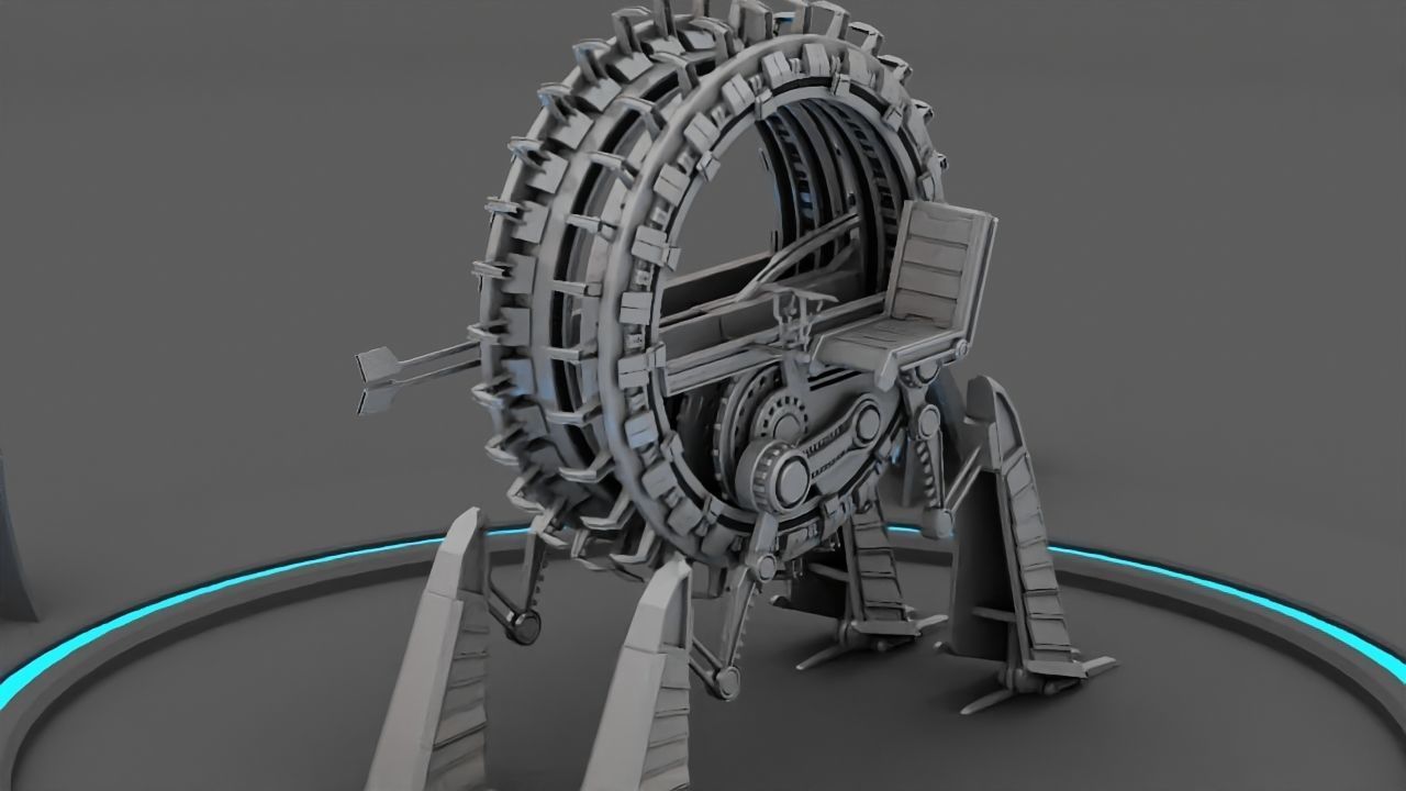 GRIEVOUS VEHICLE  rigged animated 3D model_5