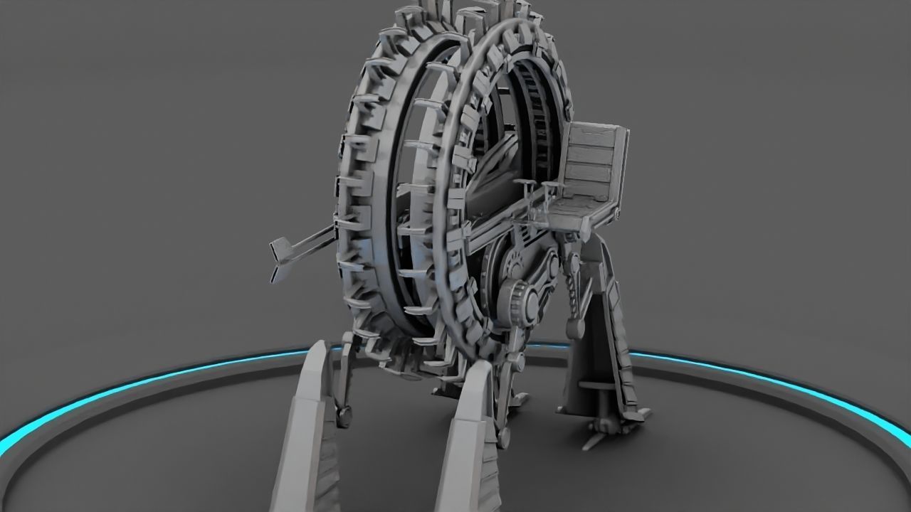 GRIEVOUS VEHICLE  rigged animated 3D model_4